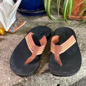 Chaco Classic Flips Pink & Yellow Women’s 8